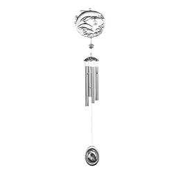 FC Design - 28" Long Pewter Dolphin Wind Chime Outdoor Patio or Garden Hanging Decoration - Multi-Color