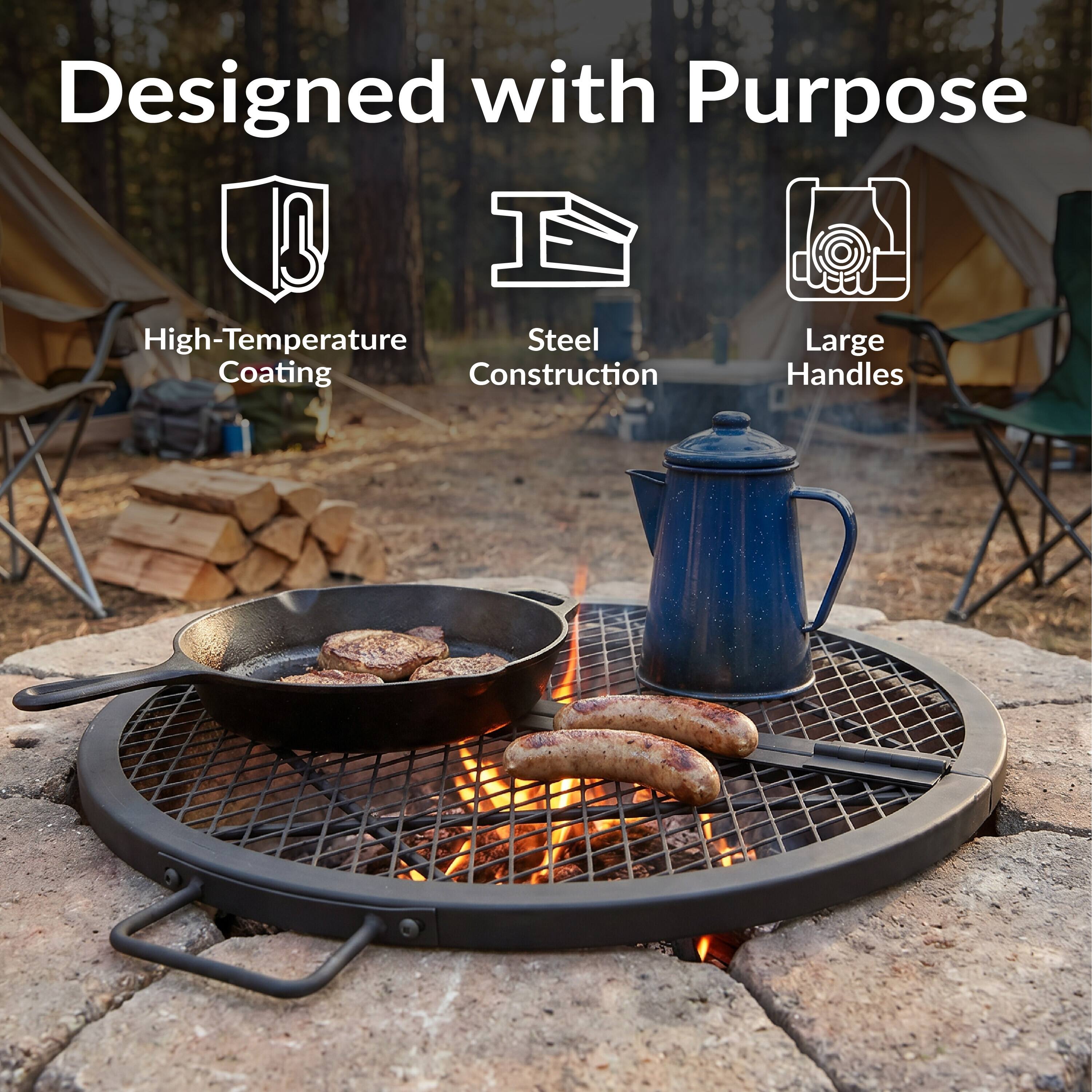 Designed with Purpose

- High-Temperature Coating
- Steel Construction
- Large Handles