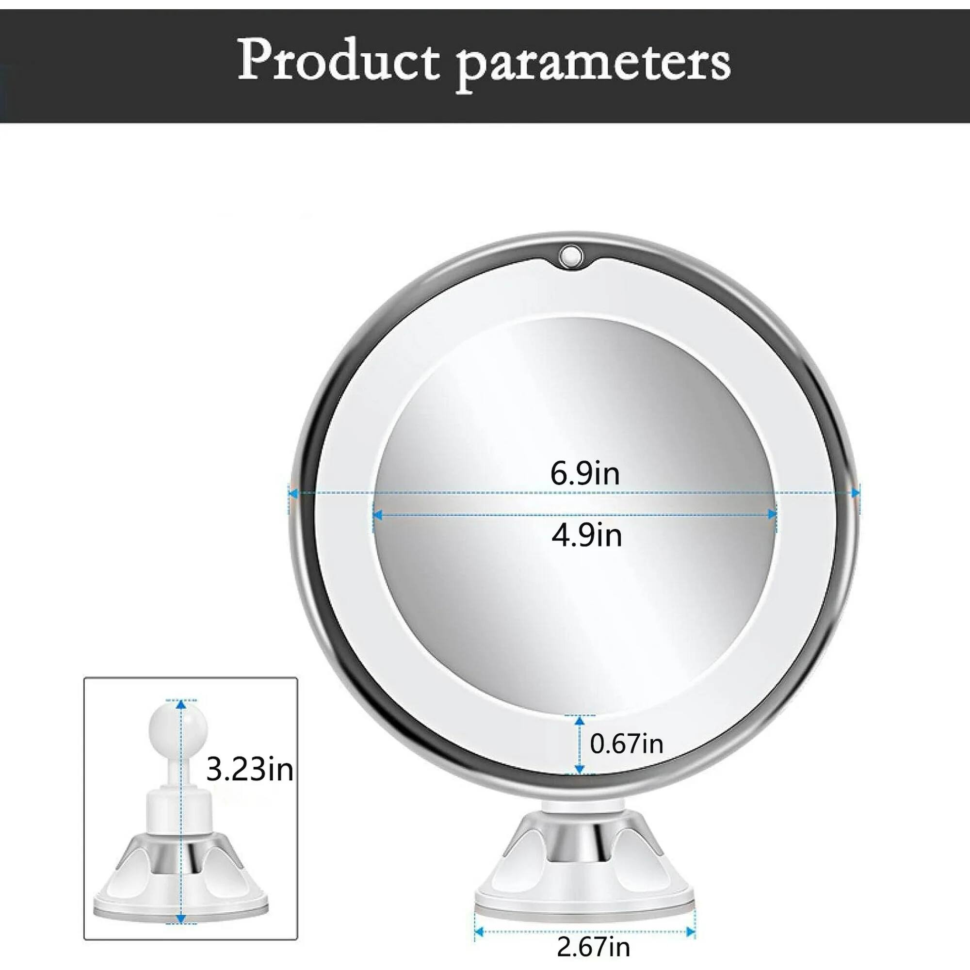 Product parameters

- Diameter: 6.9in
- Width: 4.9in
- Thickness: 0.67in
- Base diameter: 2.67in
- Stand height: 3.23in