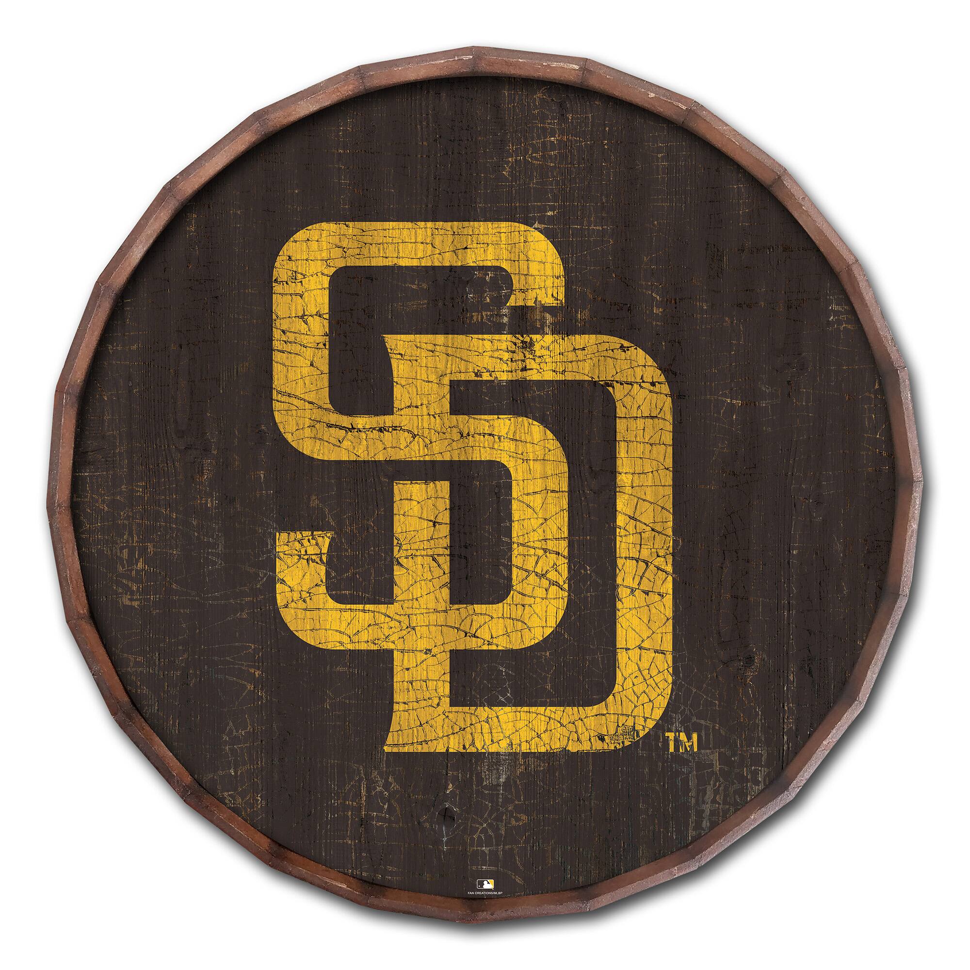 Fan Creations - San Diego Padres 24" Cracked Color Barrel Top Sign - Multicolor