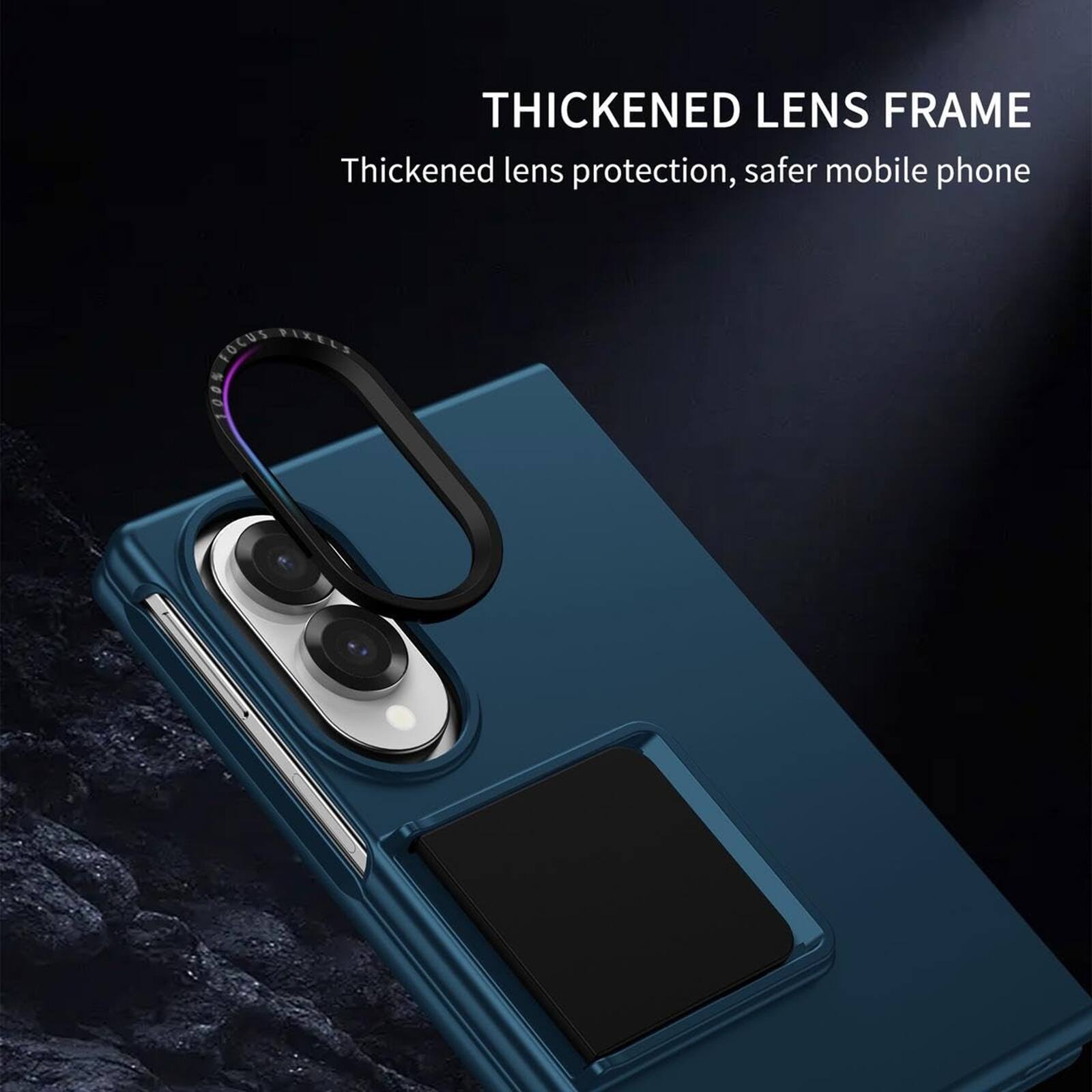 THICKENED LENS FRAME  
Thickened lens protection, safer mobile phone  

FOCUS PIXELS  
100%