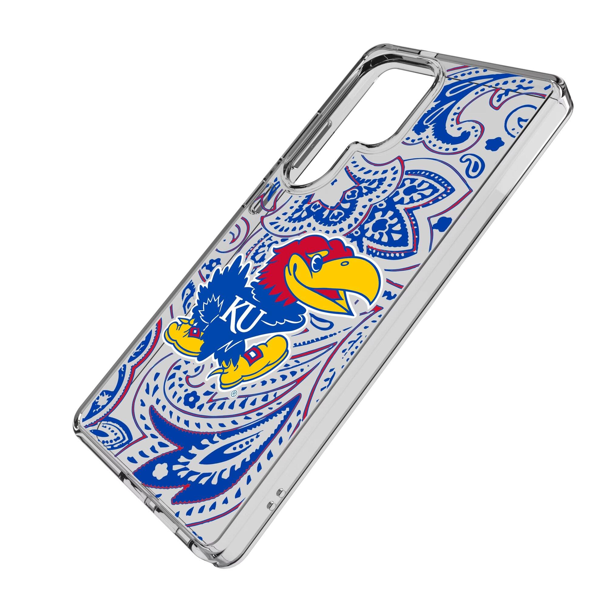Alt View 1. Keyscaper - Kansas Jayhawks Paisley Galaxy Clear Case - S24 Ultra - Multicolor.