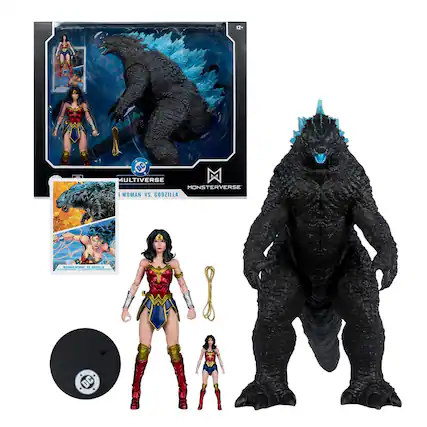 2+ DC MULTIVERSE MONSTERVERSE WONDER WOMAN vs. GODZILLA