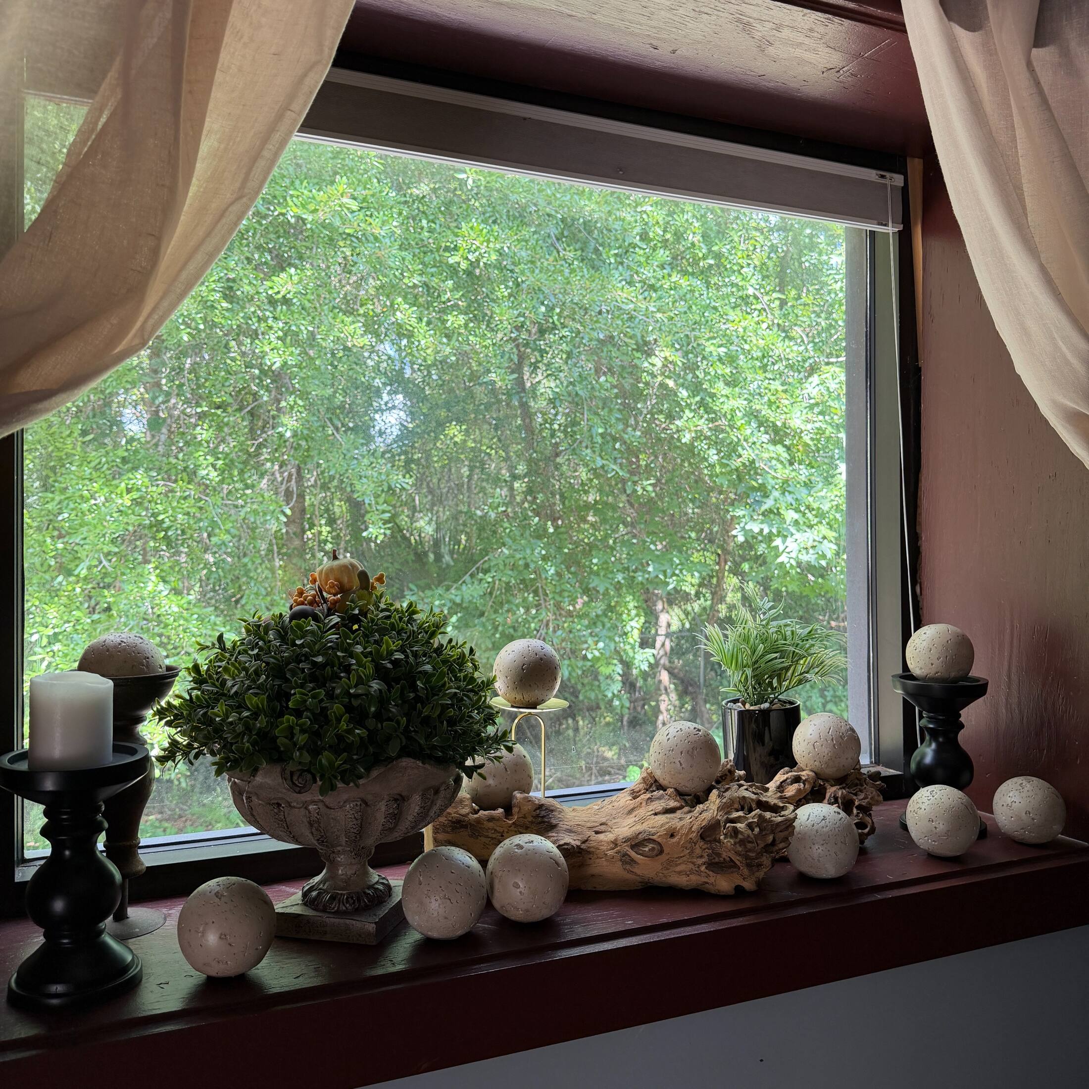 Alt View 7. PD Home & Garden - Set of 12 Beige Cement Decorative Orbs Pitted Spheres 3 Inch Tabletop Accents - Beige.
