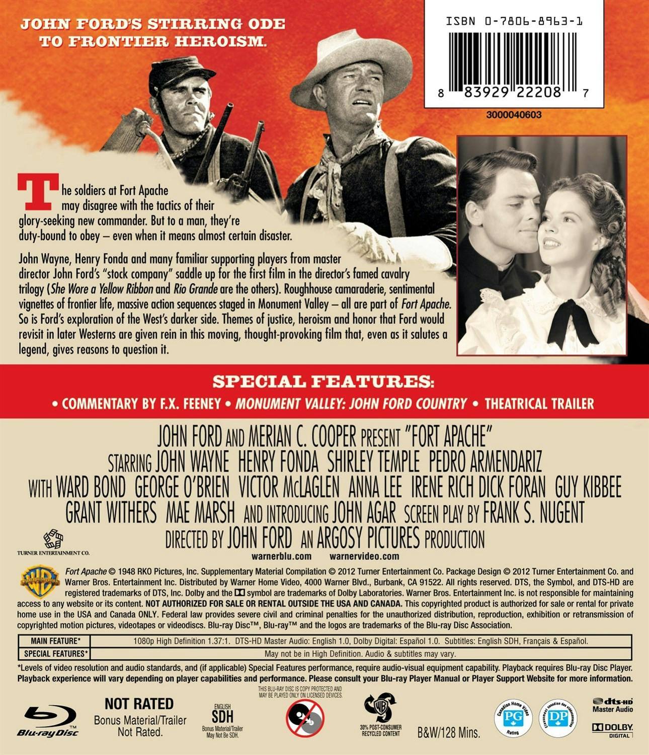 Back. Fort Apache [Blu-ray].
