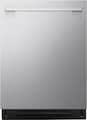 LG - FlushFit 24-in Top Control Smart Built-In Stainless Steel Tub Dishwasher with 3rd Rack, 1-Hour Wash and Dry, 46dBA - Stainless Steel