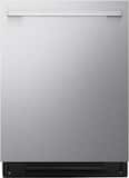 LG - FlushFit 24-in Top Control Smart Built-In Stainless Steel Tub Dishwasher with 3rd Rack, 1-Hour Wash and Dry, 46dBA - Stainless Steel