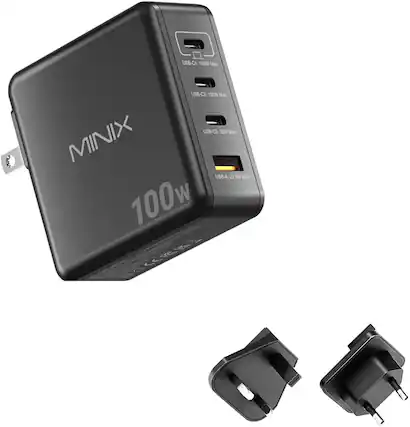 USB-C1: 100W Max
USB-C2: 100W Max
USB-C3: 30W Max
MINIX USB-A: 22.5W Max
100W