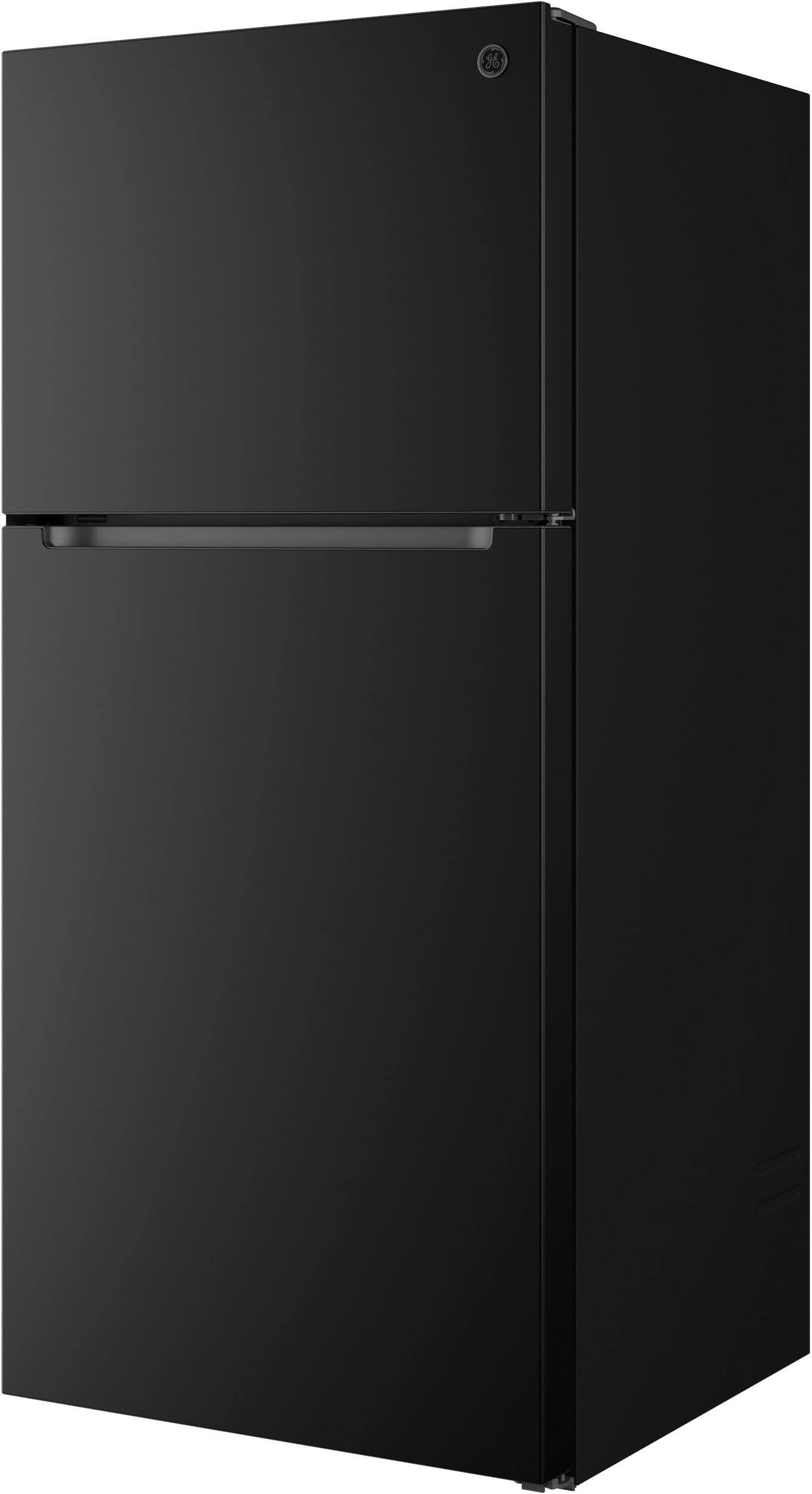 Alt View 26. GE - 30 in. Wide 21 Cu. Ft. Freestanding Garage Ready Top Freezer Refrigerator with Bright LED Lighting - Black.