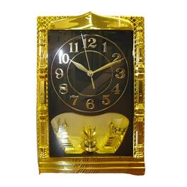 FC Design - 13.5"H Golden & Black Islamic Theme Wall Clock - Unique Decor - Multicolor