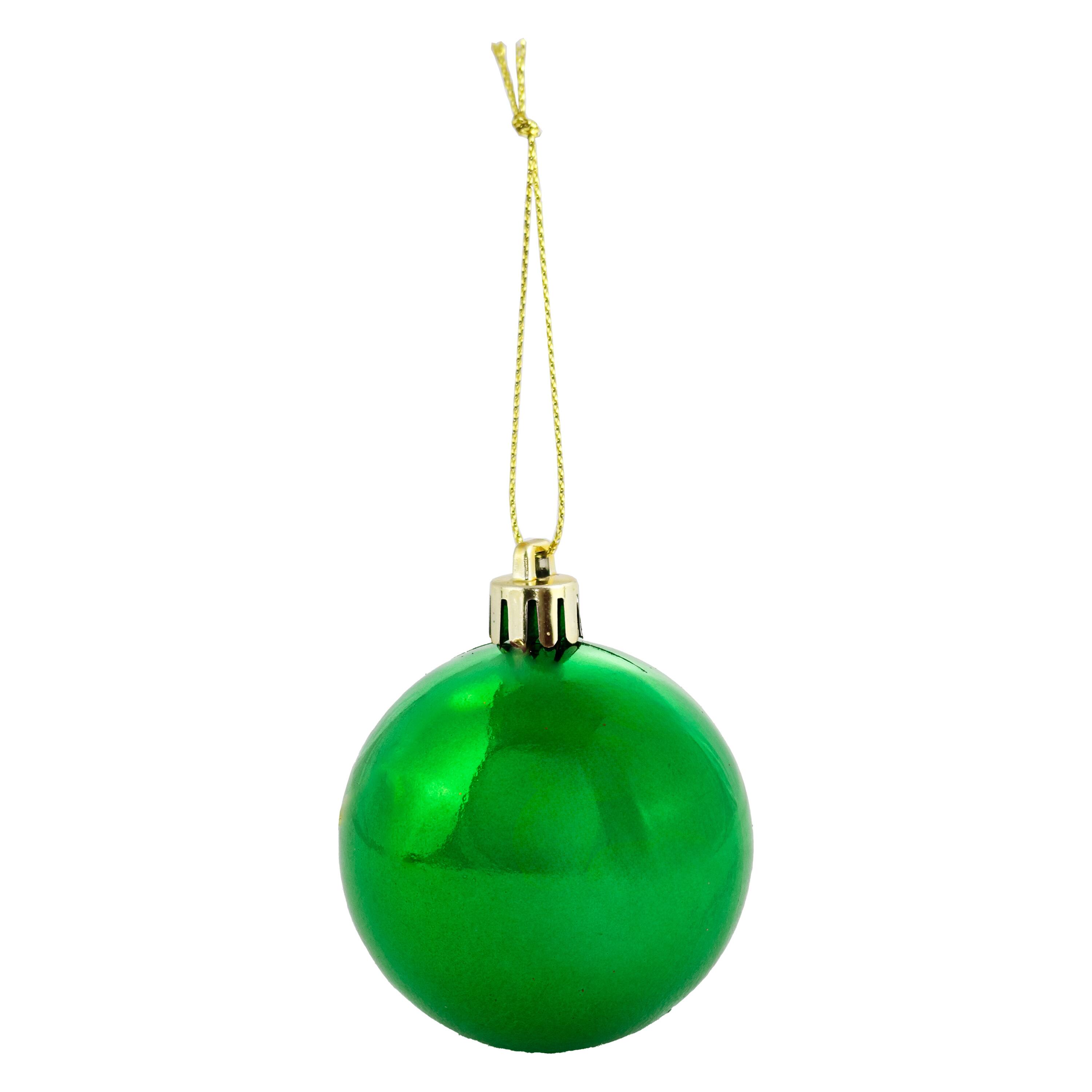Alt View 5. Sunnydaze - Merry Medley 24-Piece Christmas Ornament Balls - 60mm - Red/Green.