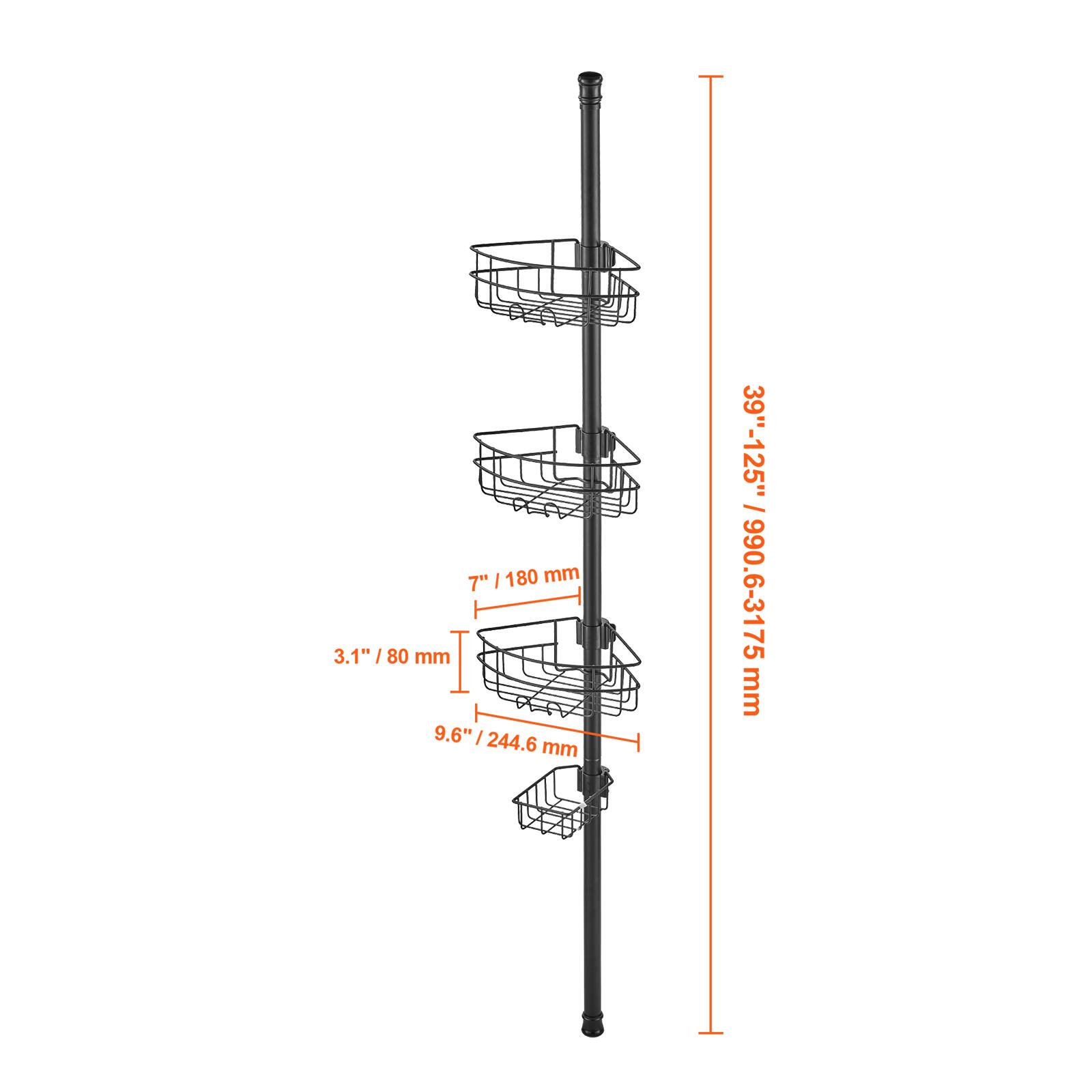 7" / 180 mm  
3.1" / 80 mm  
9.6" / 244.6 mm  
39"-125" / 990.6-3175 mm