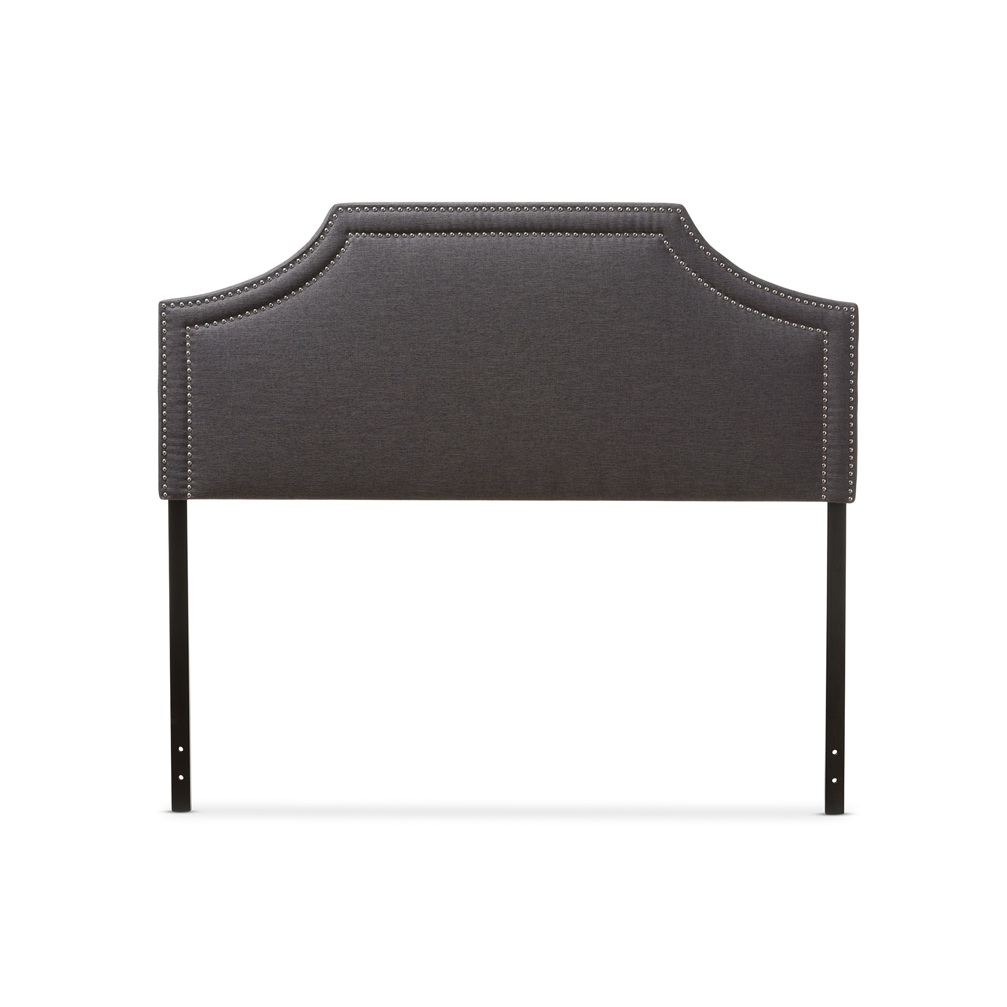 Baxton Studio - Avignon Modern and Contemporary Fabric Upholstered Queen Size Headboard - Dark Gray