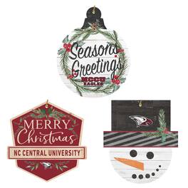Jardine - North Carolina Central Eagles Ornament Bundle - White