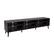 Angle. CorLiving - Cole Collection TV Stand with Open Cabinets for Most TVs up to 85" - Dark Gray.