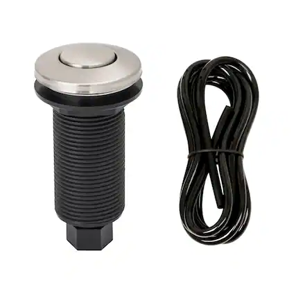 Front. Akicon - Akicon Sink Top/Counter Top Garbage Disposal Air Switch with Air Hose in Brushed Nickel - Brushed Nickel.