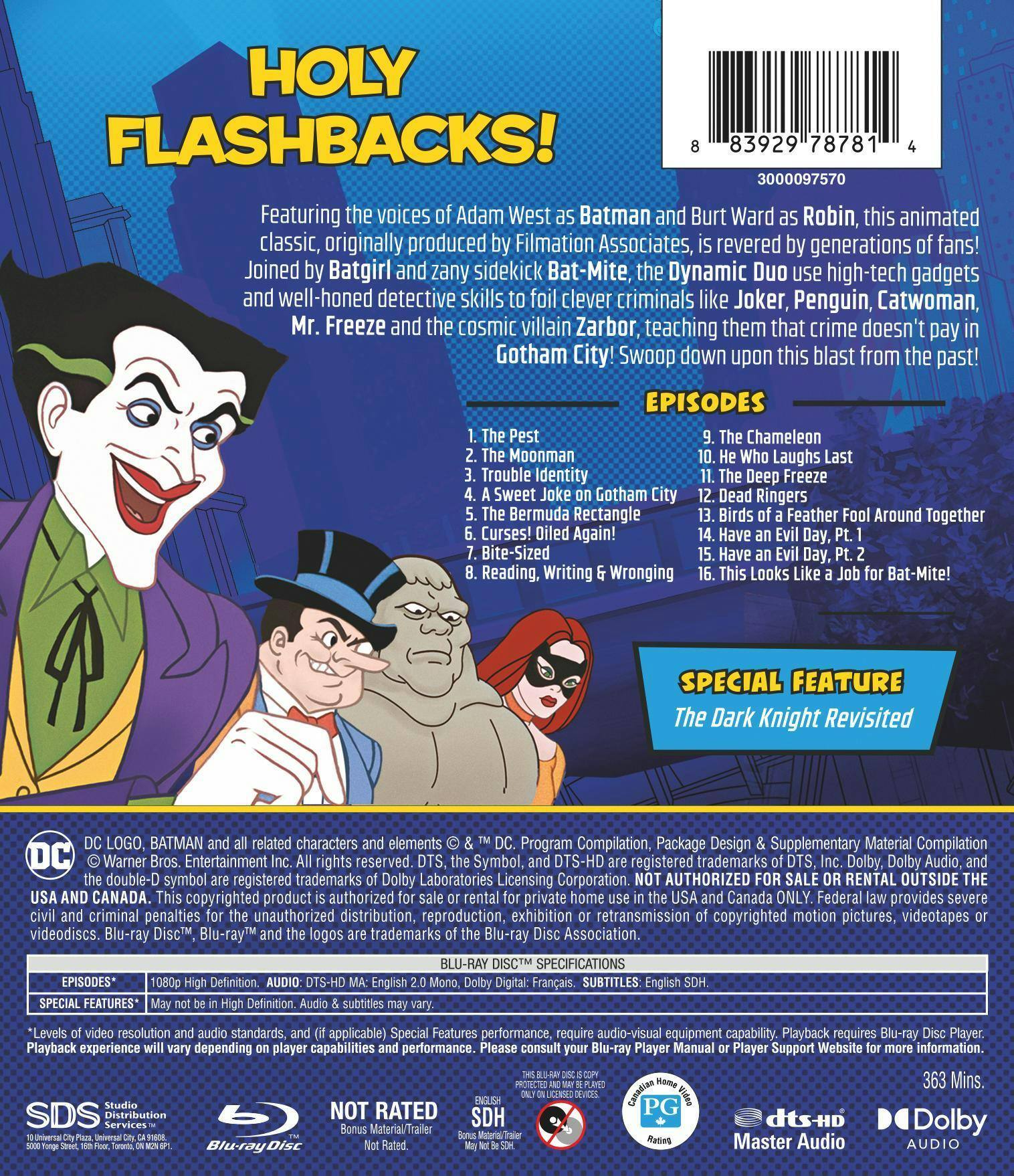 Back. New Adventures of Batman, The: The Complete Collection [Blu-ray].