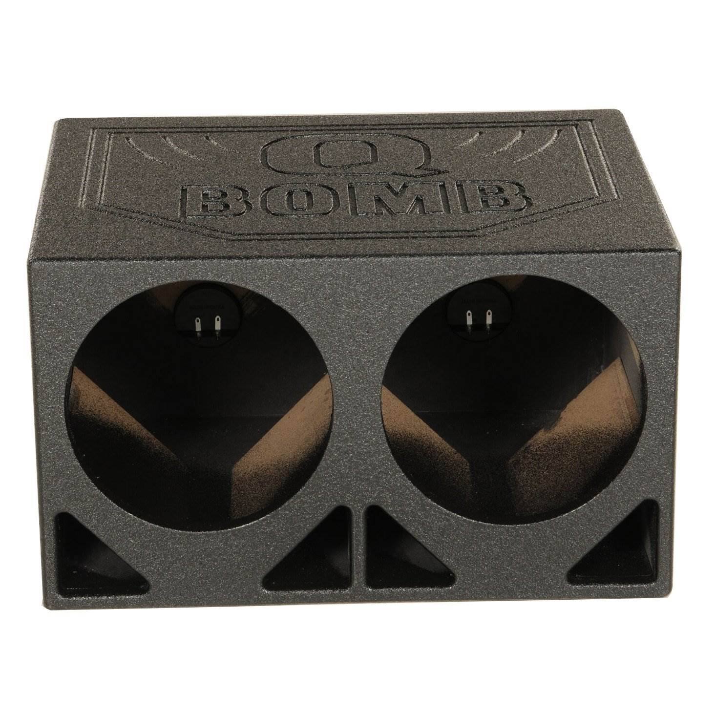 Alt View 10. QPower - Q Power Dual 10 Inch Triangle Ported Subwoofer Box w/ Bedliner Spray (2 Pack).