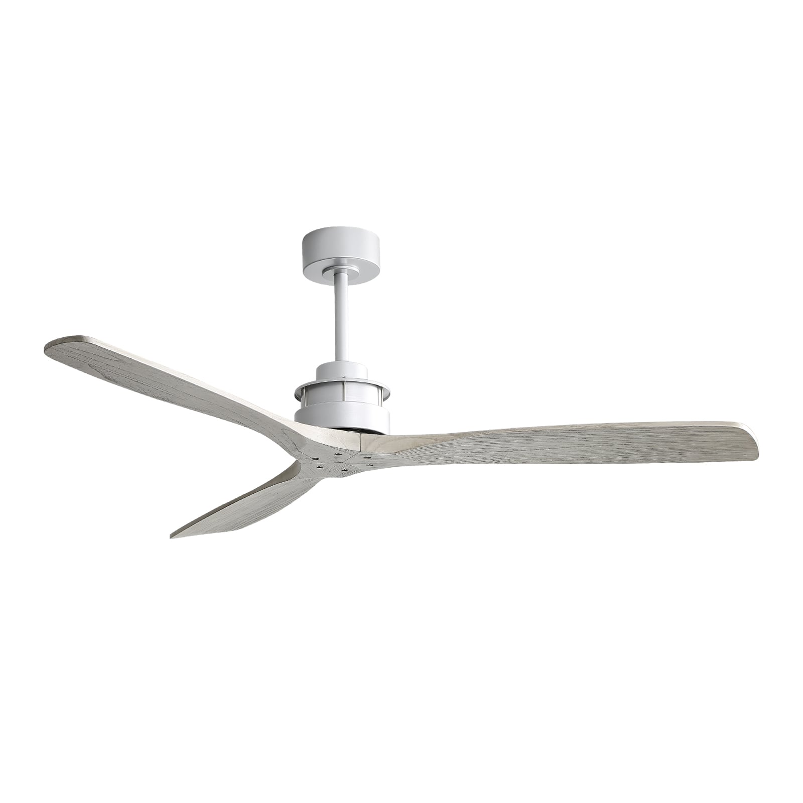 Front. Sofucor - 60 Inch Ceiling Fan No Light Modern Solid Wood Ceiling Fan with Remote High Airflow Quiet Reversible DC Motor 6 Speeds - Silver.