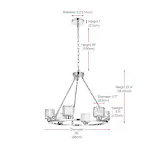 Diameter 5.5" (14cm)
Height 1" (2.5cm)
Height 59" (150cm)
Height 22.4" (56.95cm)
Diameter 3.7" (9.5cm)
Height 3.9" (10cm)
Diameter 26" (66cm)