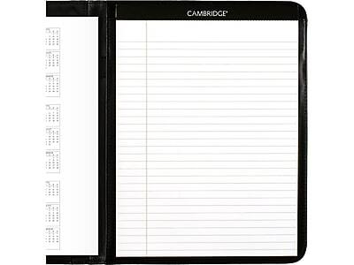 Alt View 2. AT-A-GLANCE -  Executive Faux Leather Padfolio, Black - Black.