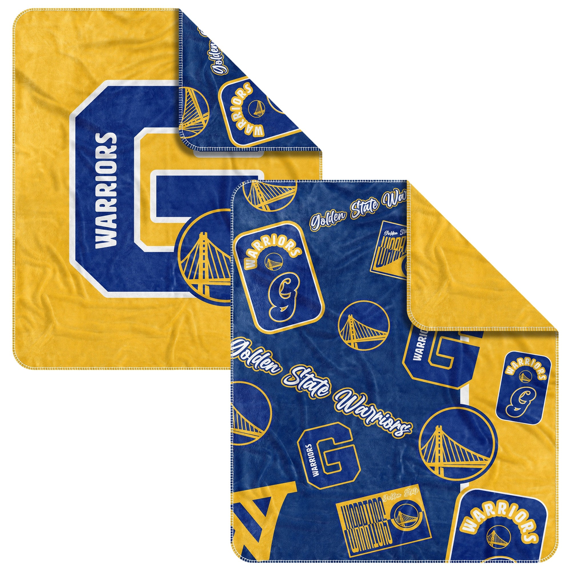Logo Brands - Golden State Warriors 50" x 60" Dream Weave Throw Blanket - Royal