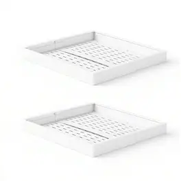 VEVOR - Pull Out Cabinet Organizer, 2 Pack Expandable Width (12.2"-18.9"), 20.47" Deep Pull Out Drawers for Cabinets - White