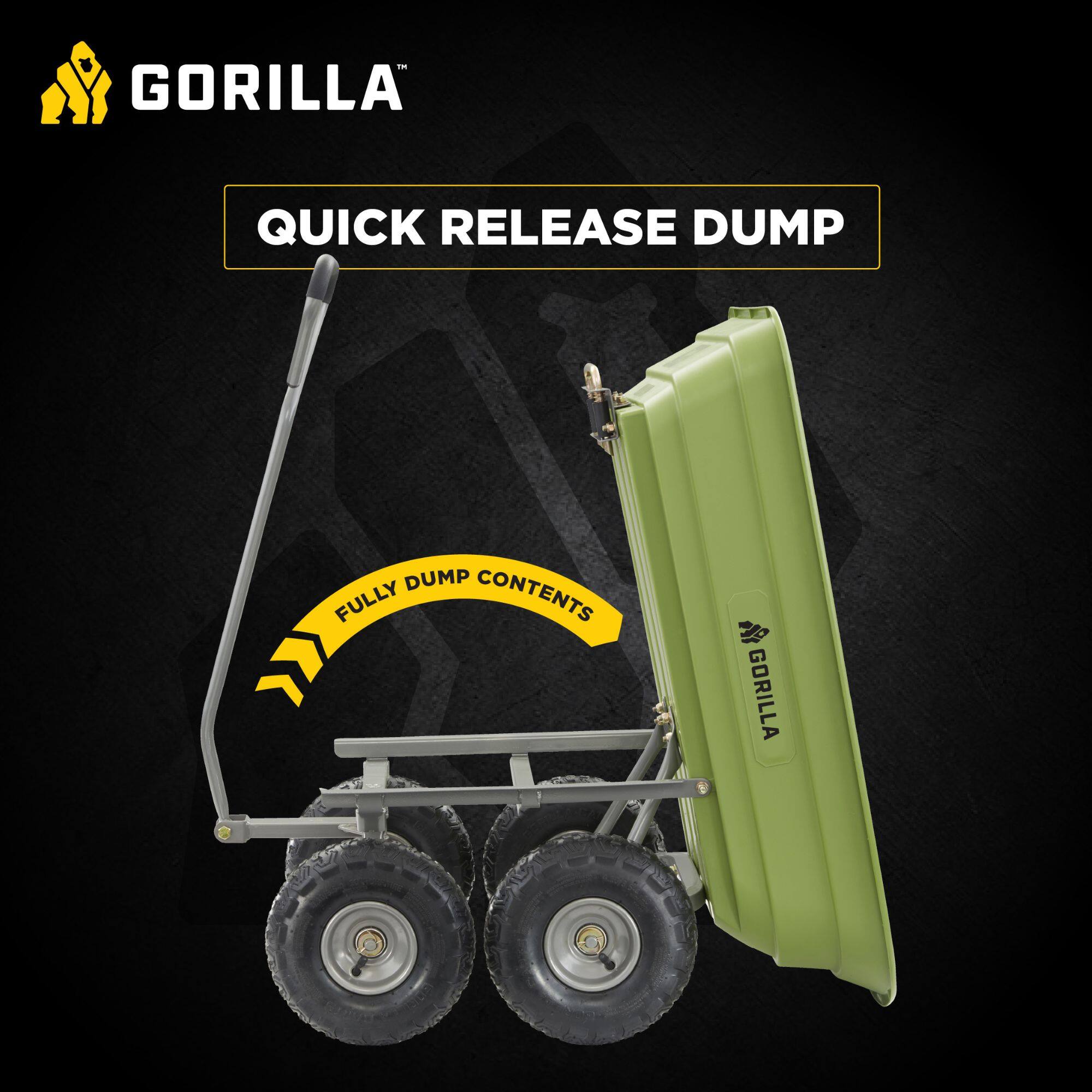 GORILLA QUICK RELEASE DUMP - FULLY DUMP CONTENTS