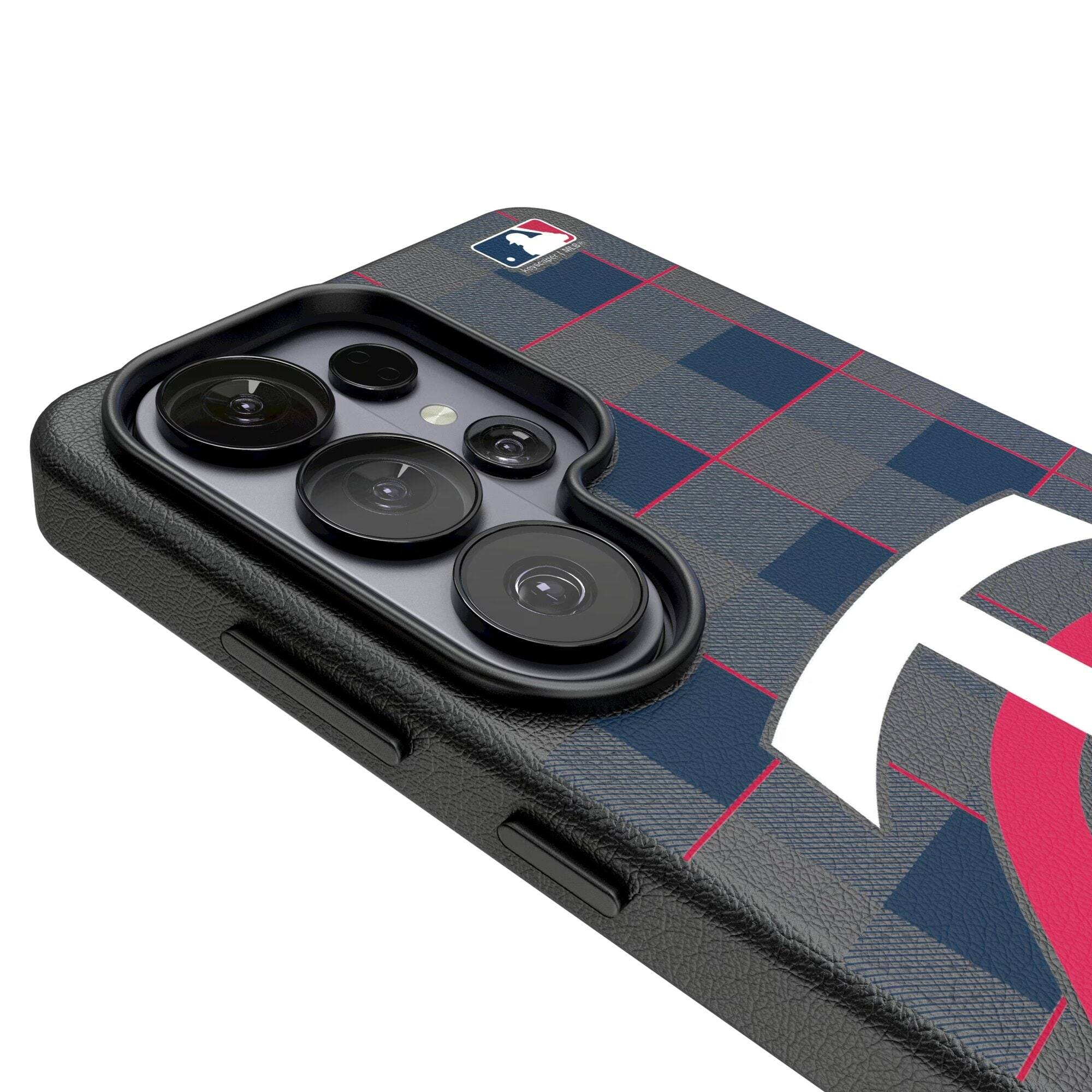 Alt View 2. Keyscaper - Plaid Galaxy Magnetic Bump Case - S25 Ultra - Black.