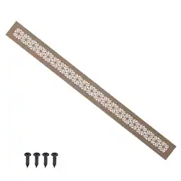 Unique Bargains - 24"x2" Door Air Vent Cover, Heavy Duty Aluminum Alloy Grille Louvered with Mounting Screws for Cabinet Wardrobe - Brown