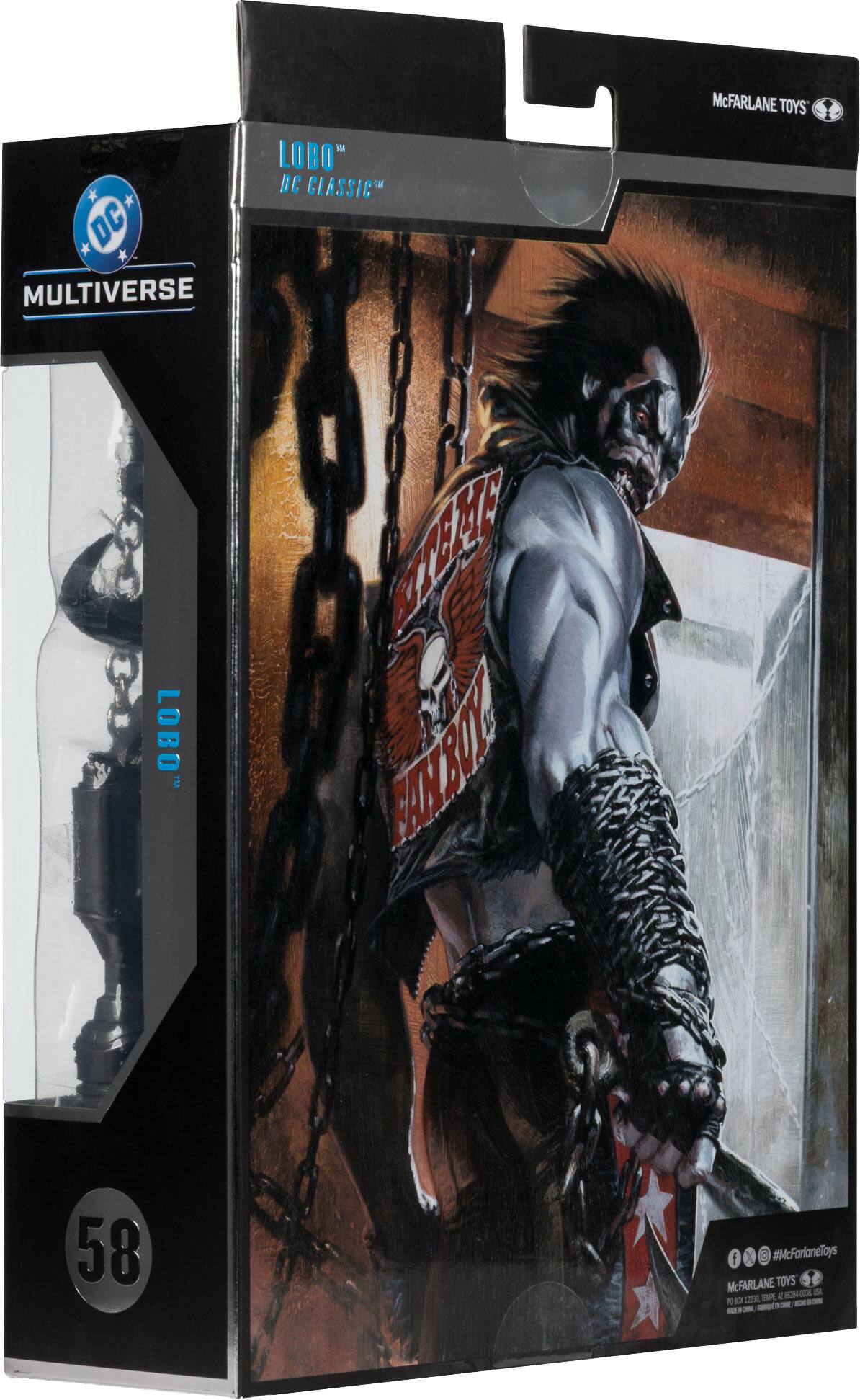 DC MULTIVERSE LOBO" DC CLASSIC McFARLANE TOYS LOBO" M 0 24201 58 f X #McFarlaneToys McFARLANE TOYS 1 E -o a  XX 122 BPL -