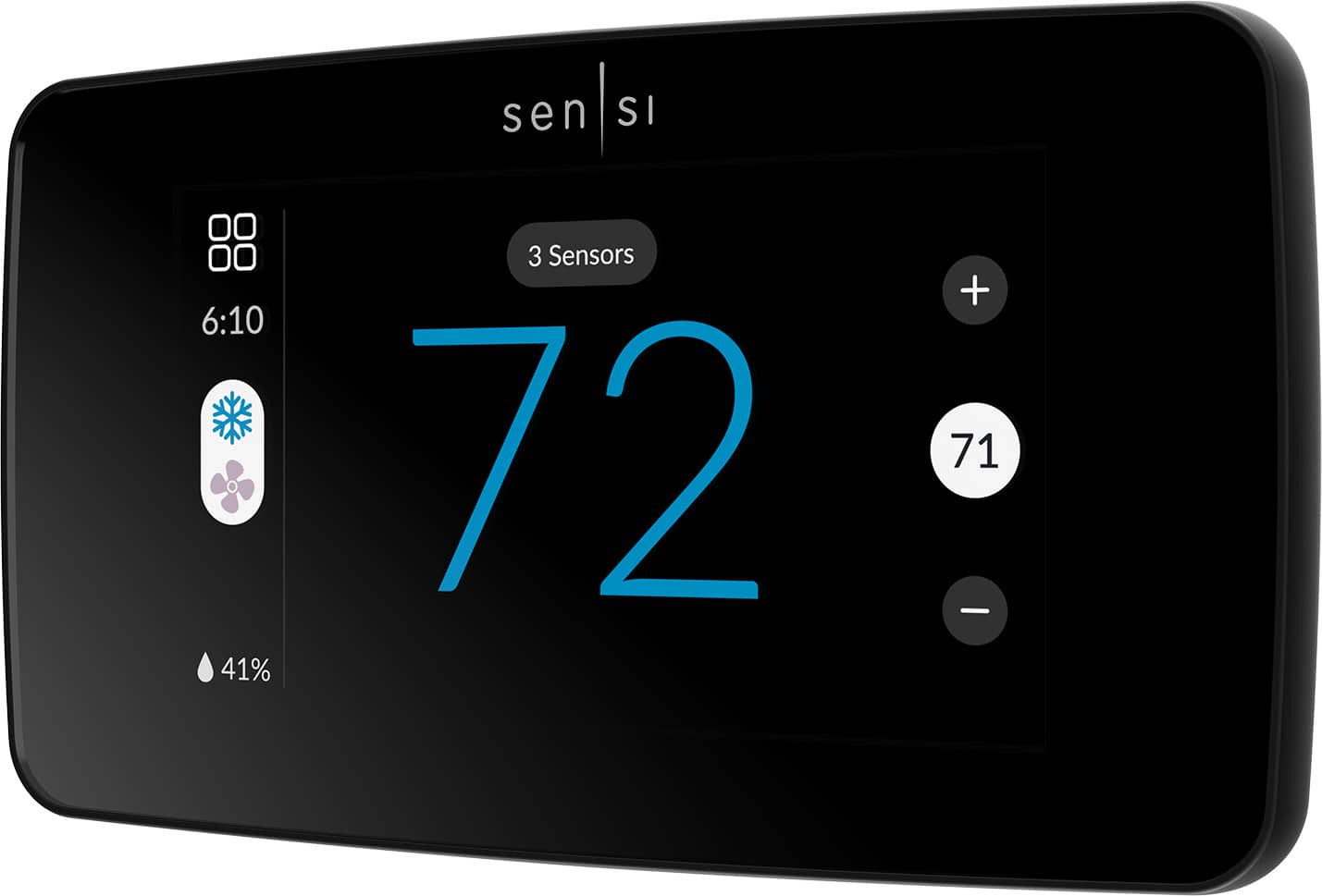 Alt View 12. Copeland - Sensi Touch 2 Smart Programmable Wi-Fi Thermostat-Works with Alexa - Black Beveled Edge.