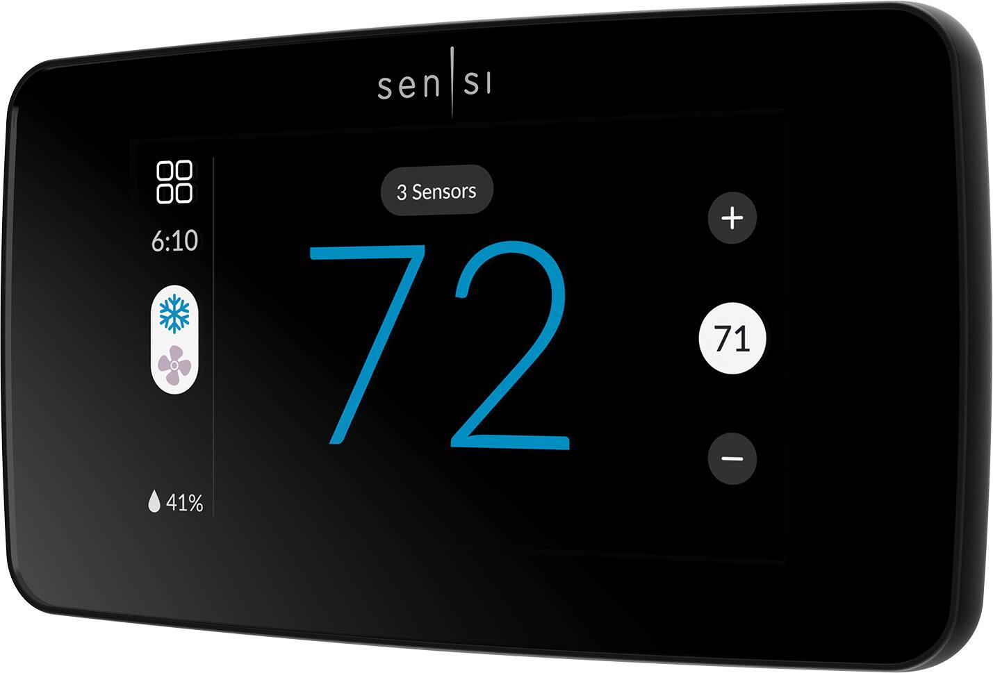 Alt View 12. Copeland - Sensi Touch 2 Smart Programmable Wi-Fi Thermostat-Works with Alexa - Black Beveled Edge.