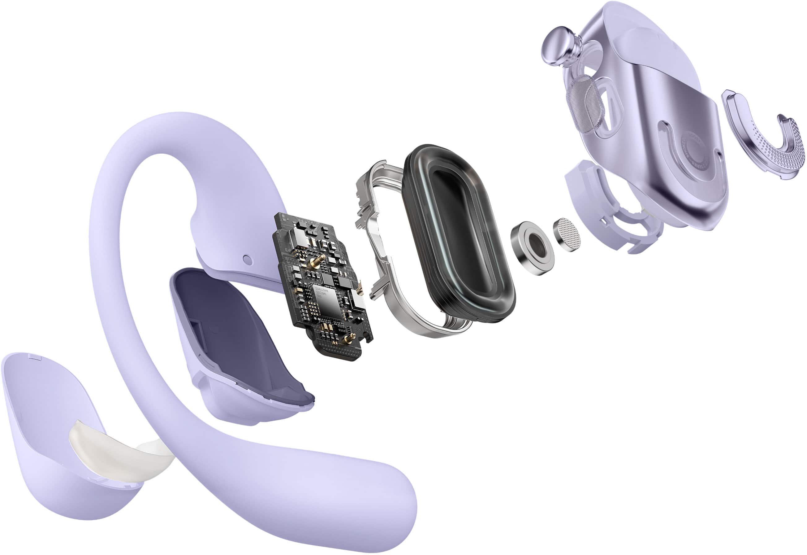 Shokz OpenFit 2+ Open Ear True Wireless Bluetooth Earbuds Purple