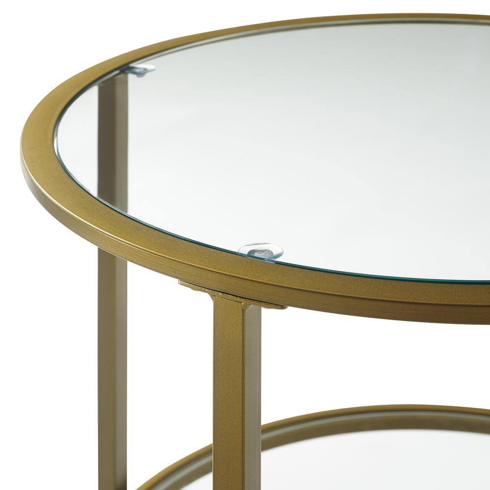 Alt View 5. Crosley Furniture - Aimee Side Table - Soft Gold.