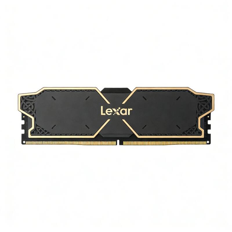 Front. Lexar - THOR DDR5 32GB (2 x 16GB) 6000MHz RGB Desktop Memory Kit CL38, Black - Black.