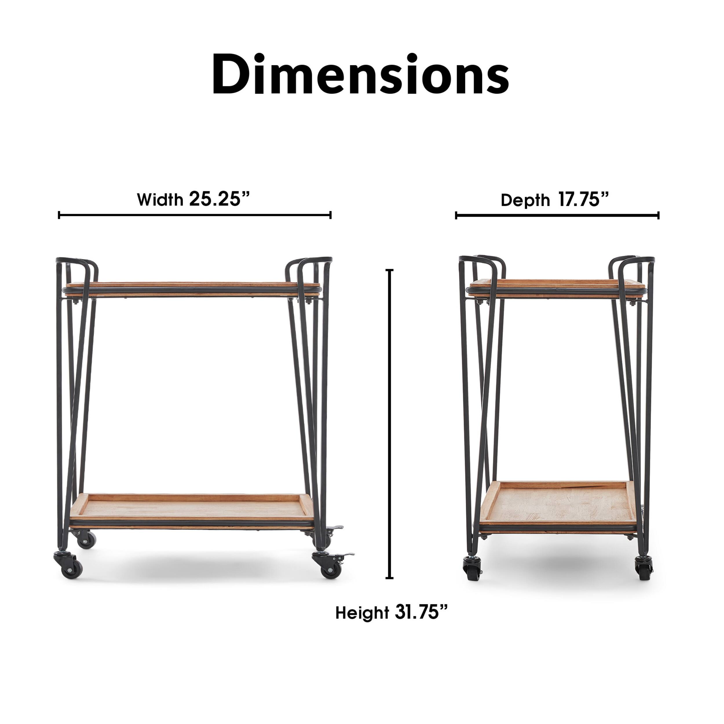 Left. Click Decor - Cooper Bar Cart - Black.