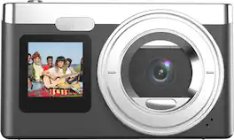 Contixo - C5 Dual-Screen, Dual-Lens Point-and-Shoot, 16X Digital Zoom Digital Camera - Black