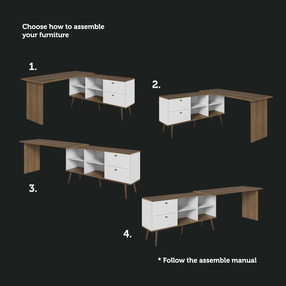 Choose how to assemble your furniture

1.  
2.  
3.  
4.  

* Follow the assemble manual