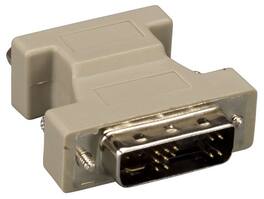 Cable Leader - DVI-A Male to VGA Female Video Adapter, Digital to Analog, Fully Molded - Beige