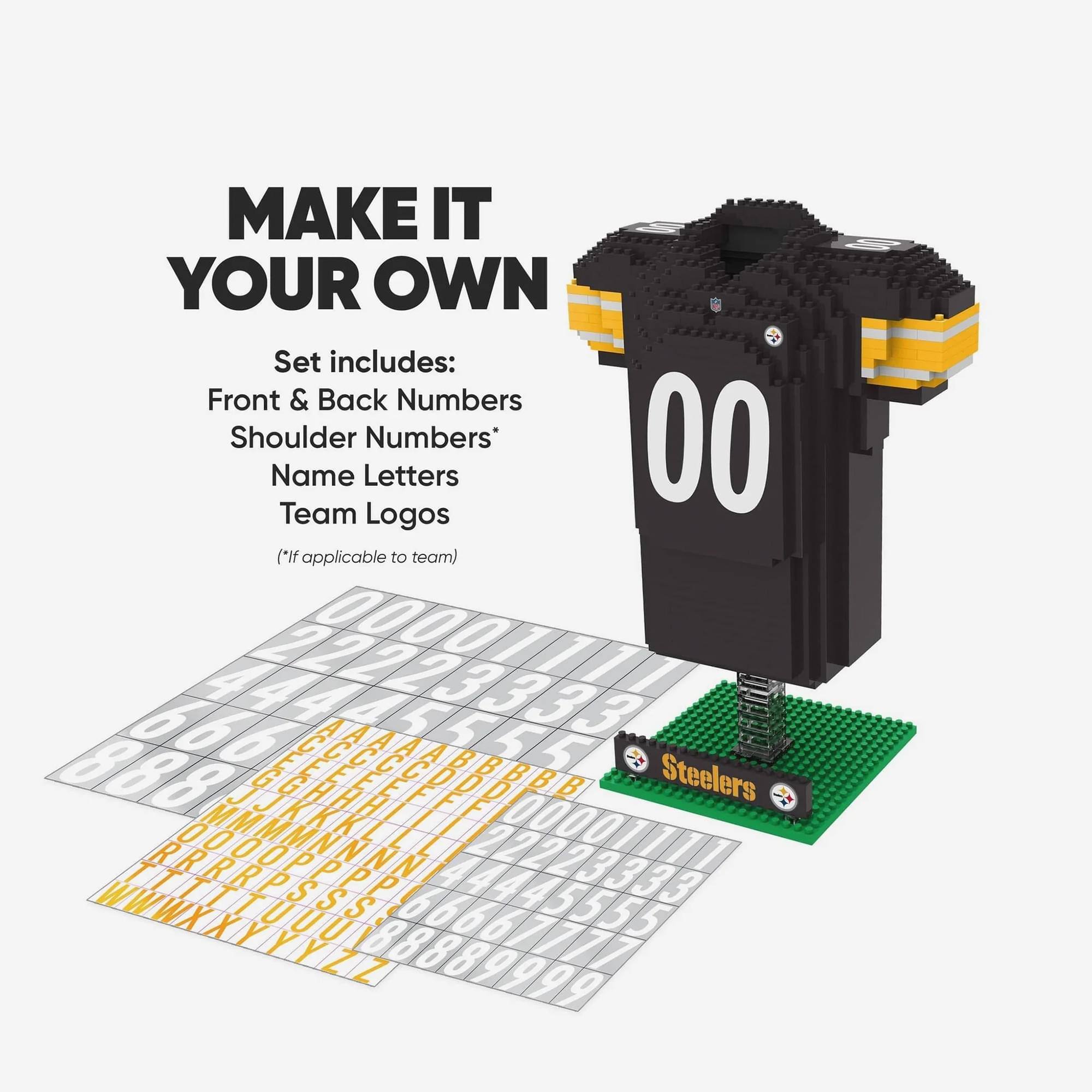 MAKE IT YOUR OWN

Set includes:
Front & Back Numbers
Shoulder Numbers*
Name Letters
Team Logos

(*If applicable to team)

00
888 U 3  B Steelers 4 3 3 36 66 5 Z 9