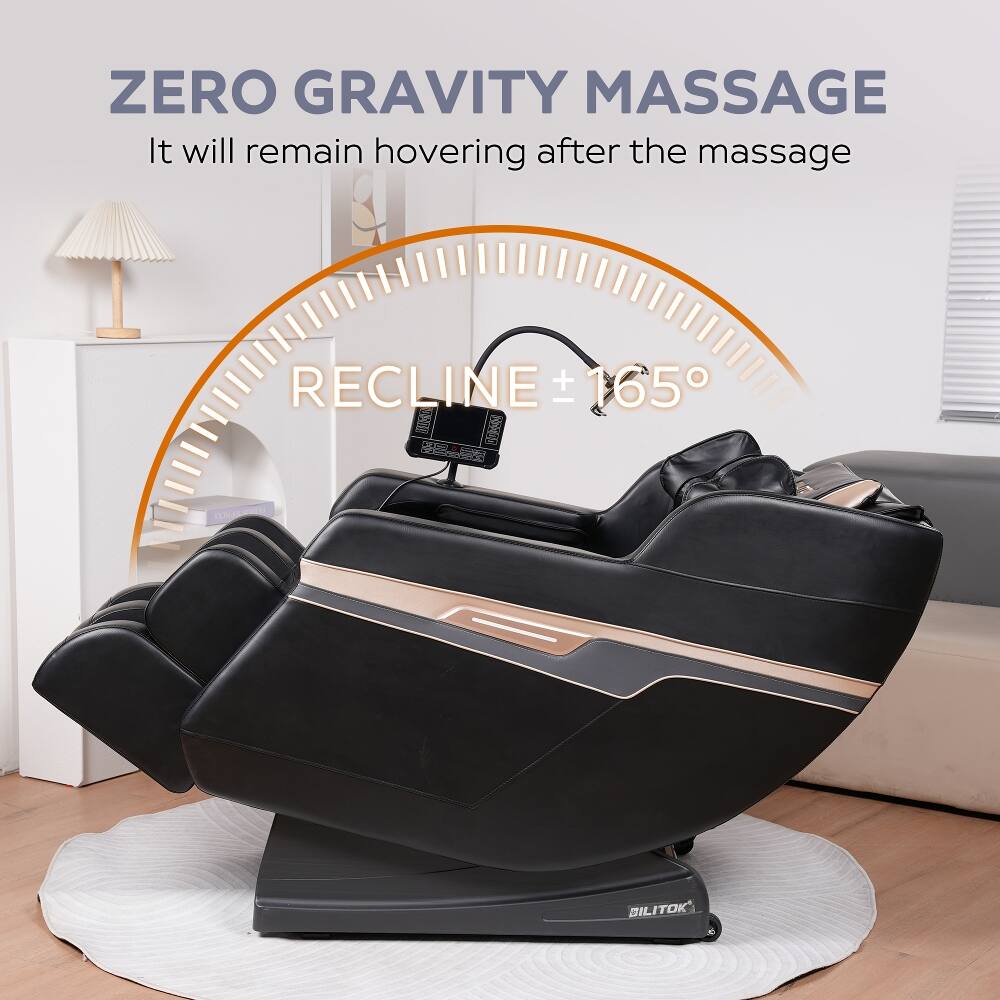 ZERO GRAVITY MASSAGE  
It will remain hovering after the massage  

RECLINE + 165°  

BILITOK
