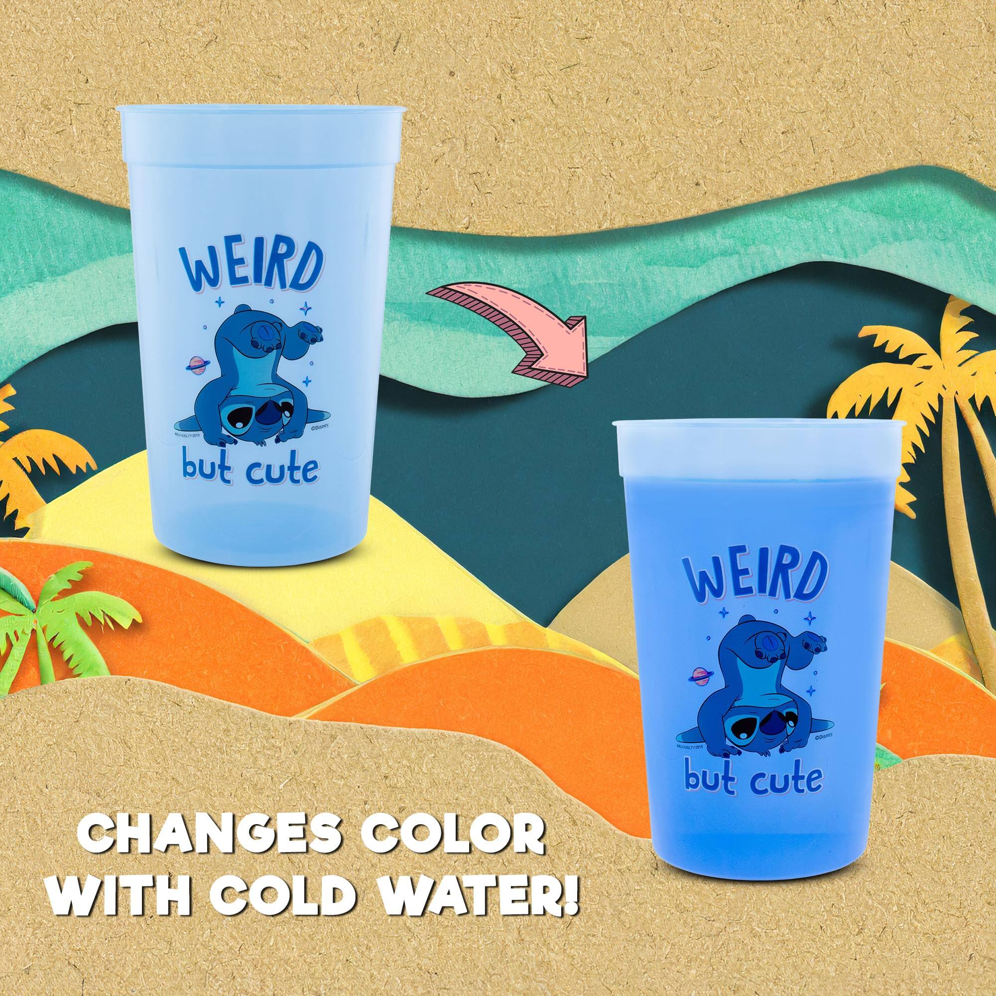 WEIRD but cute

CHANGES COLOR WITH COLD WATER!