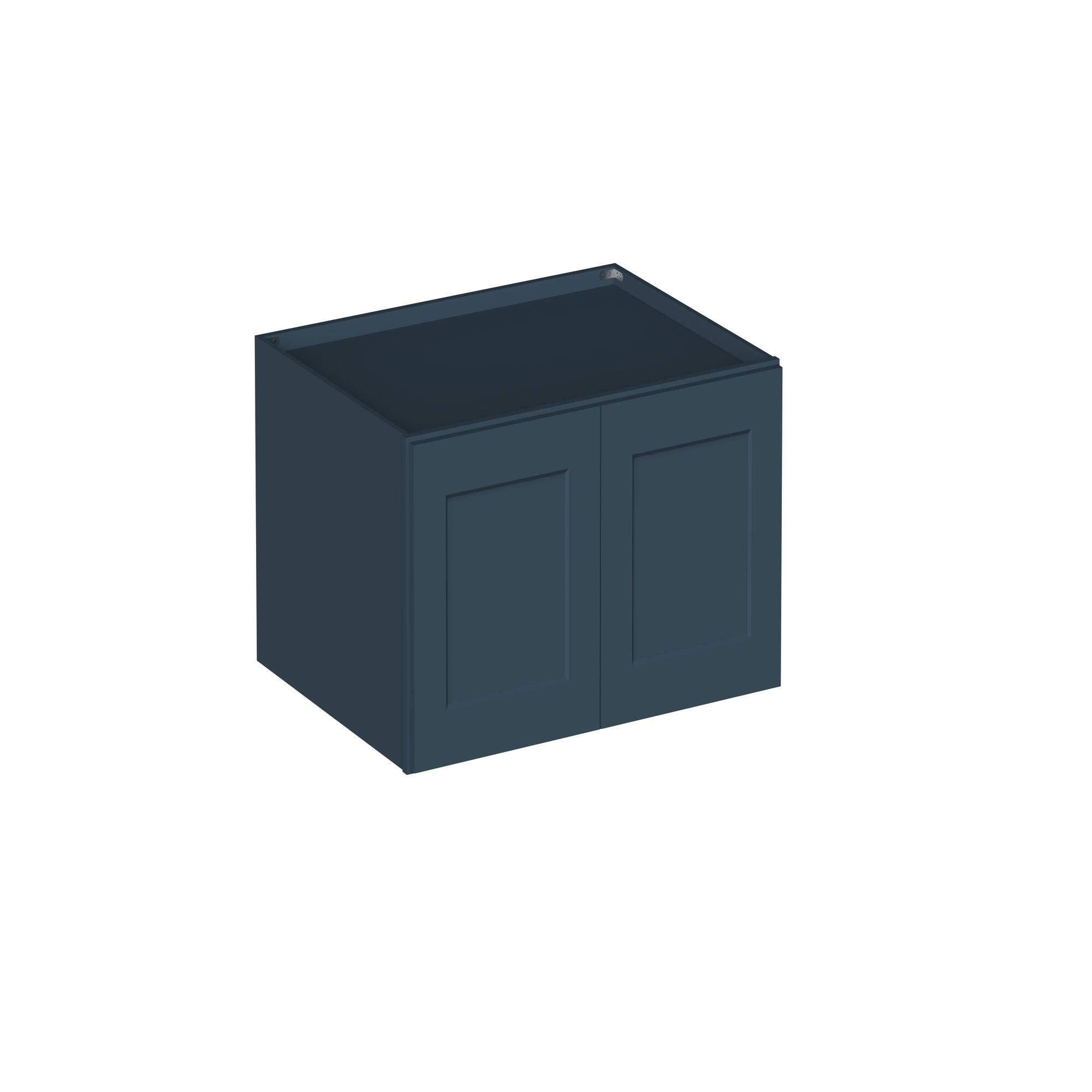 Angle. Boyel Living - 36-in W x 18-in H x 27-in D Shaker RTA Kitchen Deep Wall Cabinet with Soft-Close - Charcoal Blue.