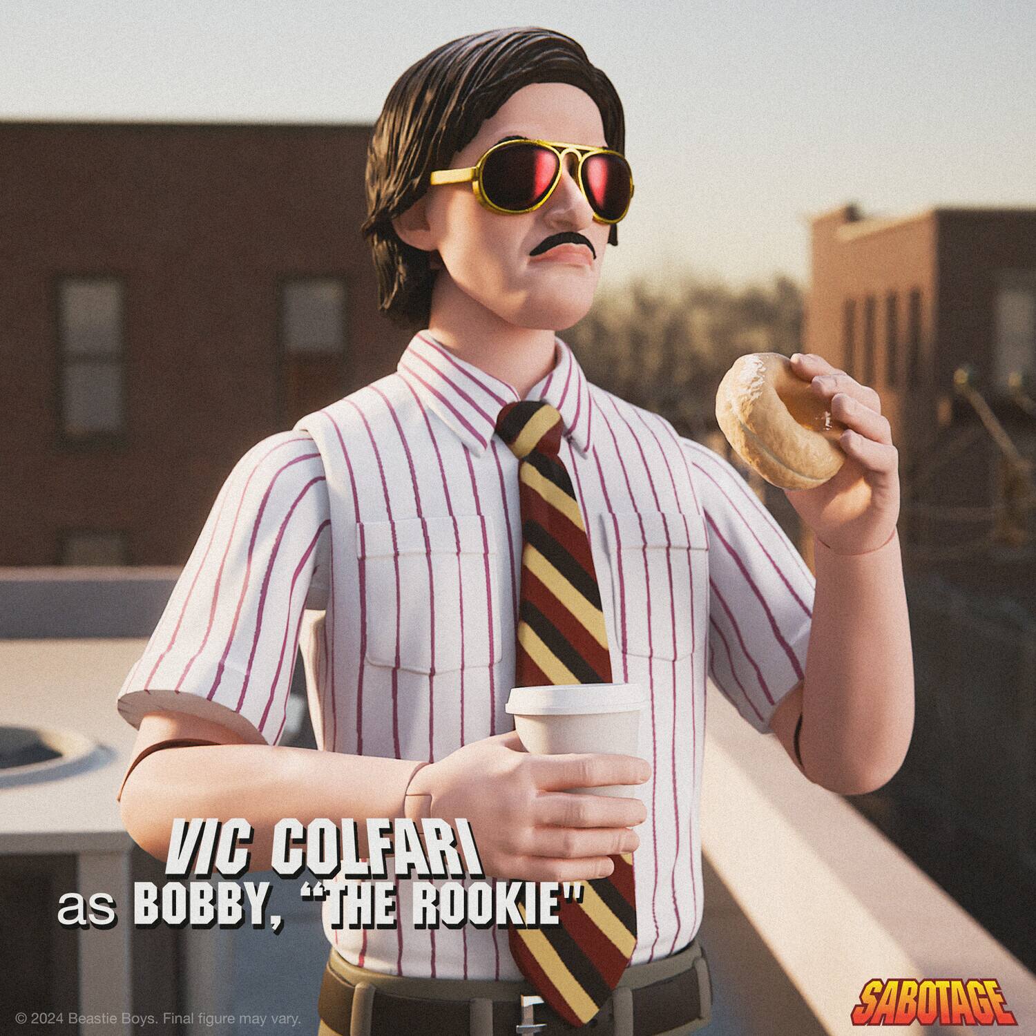 VIC COLFARI as BOBBY, "THE ROOKIE" 2024 Beastie Boys. Final figure may vary. SABOTAGE