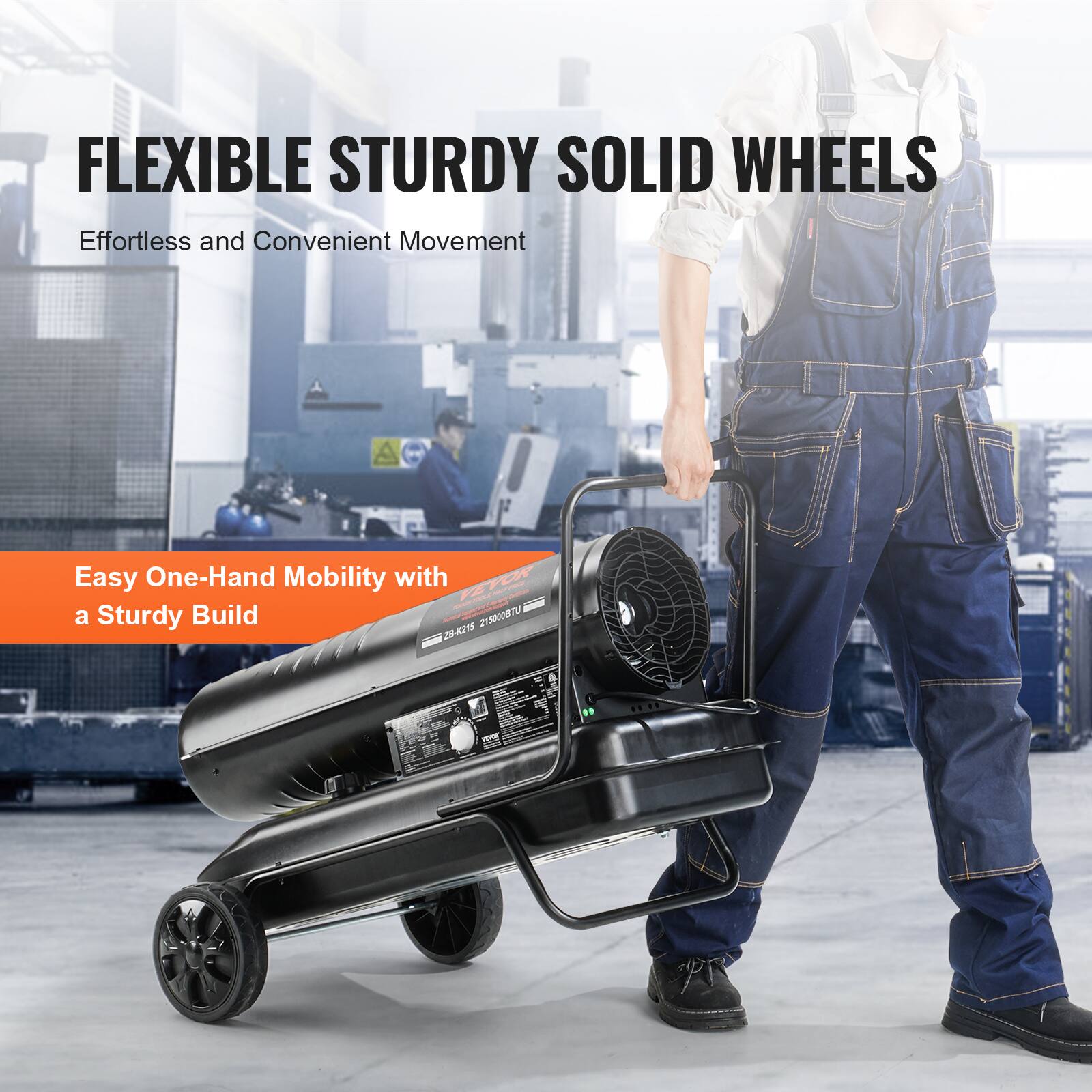FLEXIBLE STURDY SOLID WHEELS  
Effortless and Convenient Movement  
Easy One-Hand Mobility with a Sturdy Build