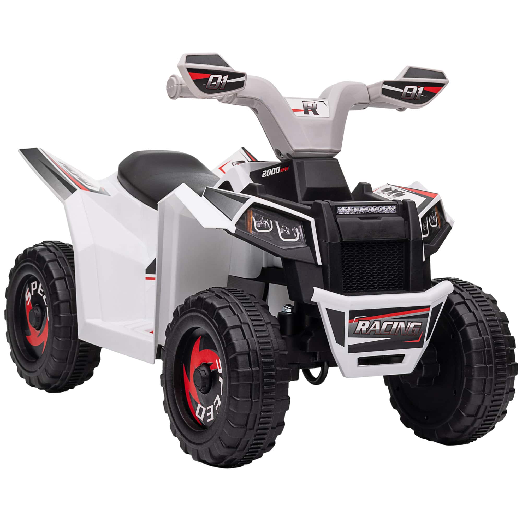 Aosom - Kids ATV Quad Car, 6V Four-Wheeler Ride on Toy with F/B Function, Wear-Resistant Wheels for Toddlers 18-36 Months
