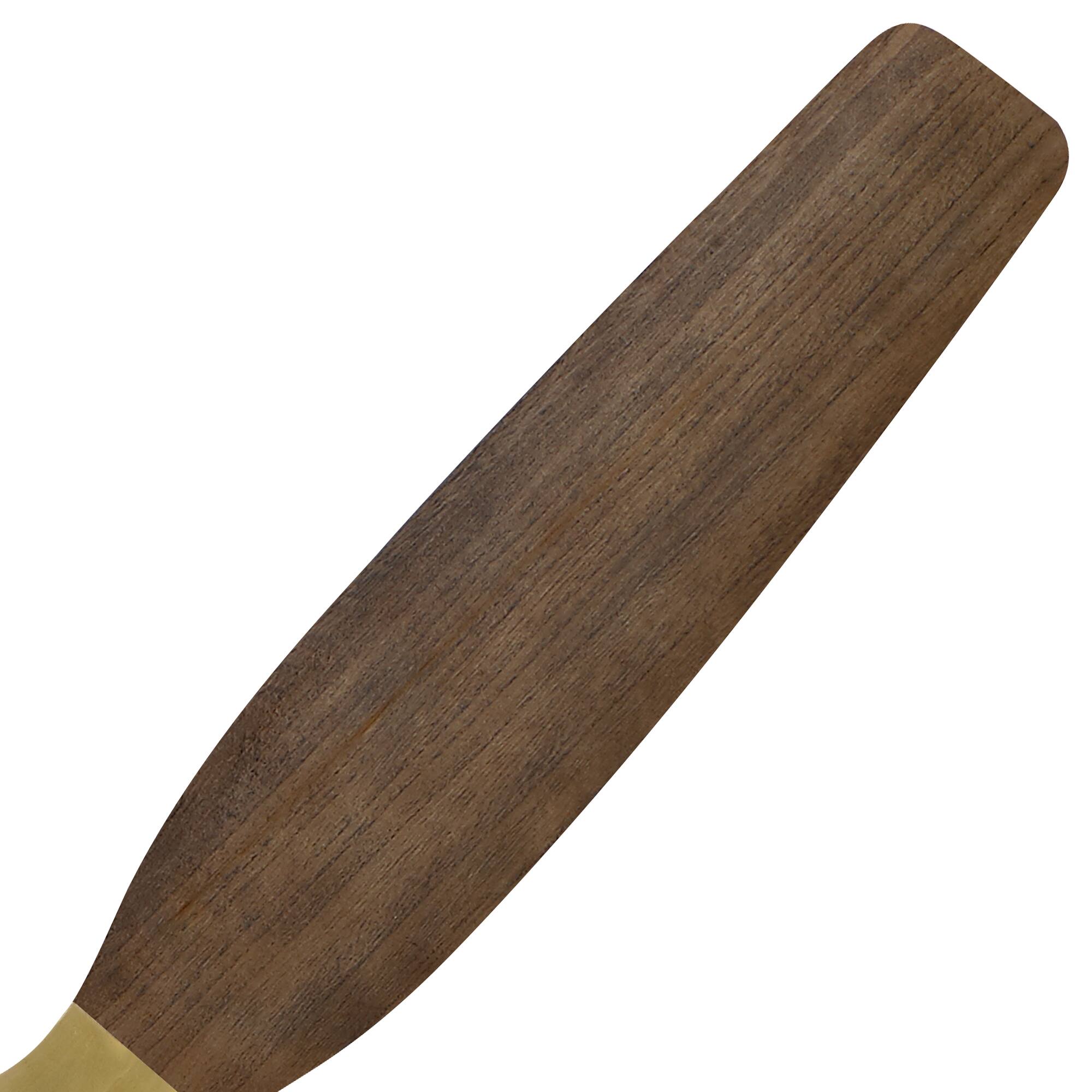Alt View 6. Parrot Uncle - 48" Mid Century Modern Solid Wood Lightweight Flush Mount Ceiling Fan with Remote,No Light 6-Speed DC Motor - Gold.