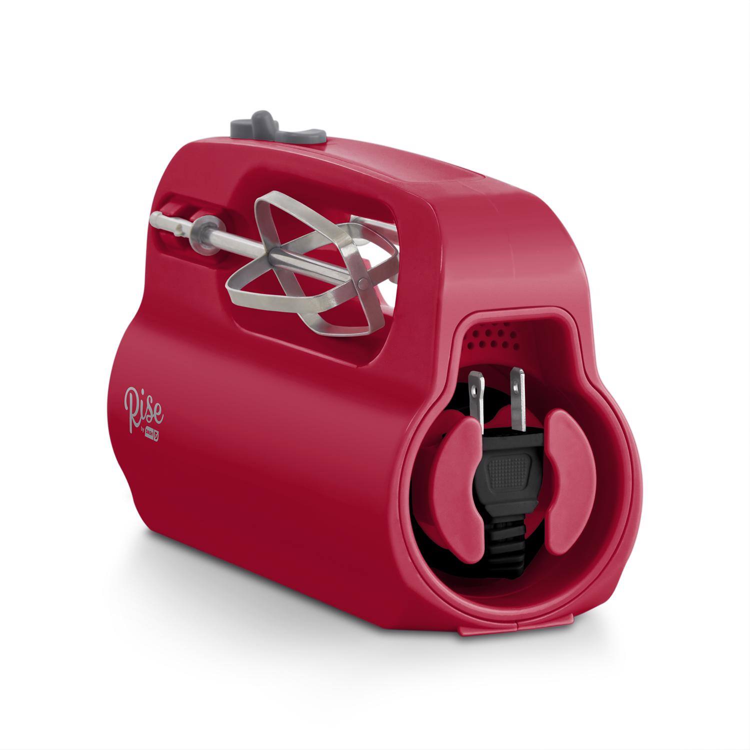 Left. DASH - Rise by Dash Red 5 speed Hand Mixer - Red.