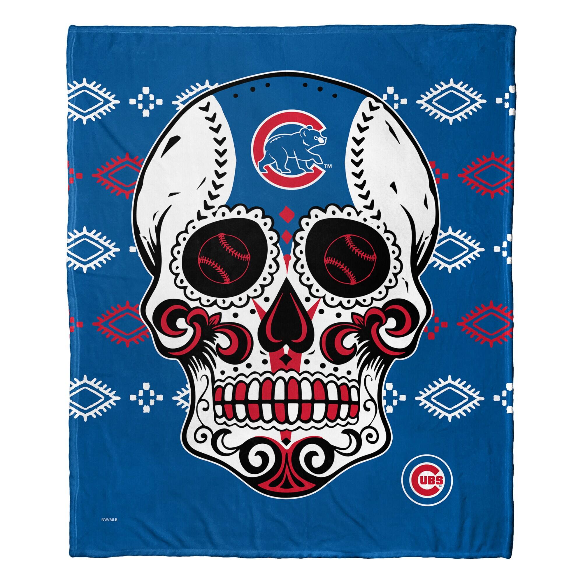 Northwest - Chicago Cubs 50" x 60" Candy Skull Silk Touch Throw Blanket - Multicolor